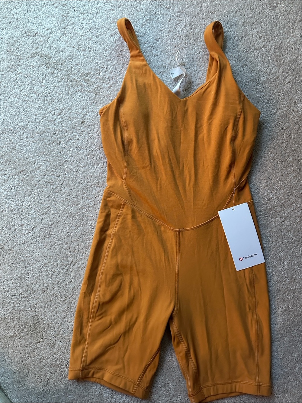 lululemon athletica Mustard Sleeveless Short-Length Jumpsuit